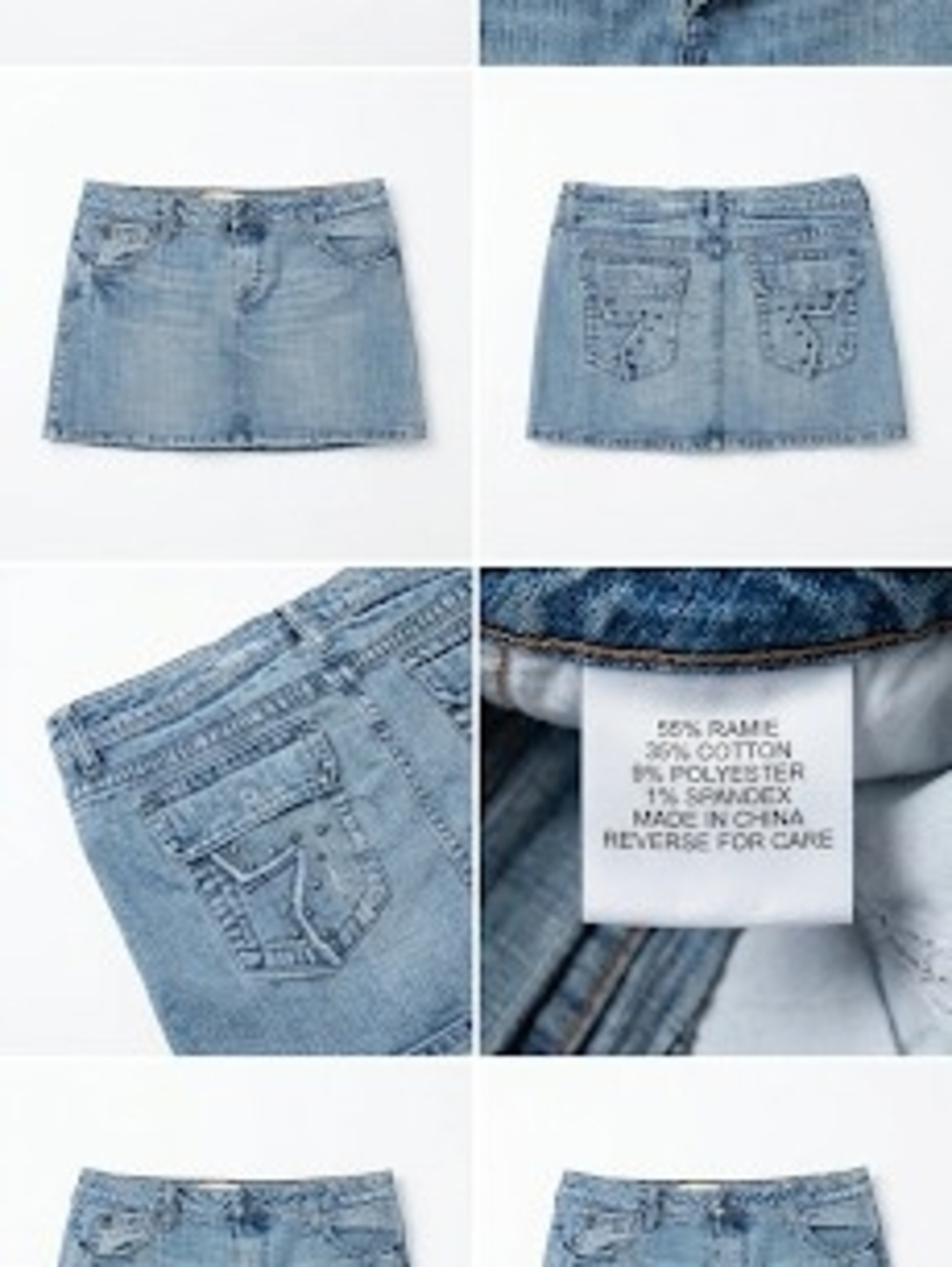 LEI Distressed Denim Skirt Size 13